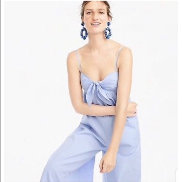 J. Crew Pants - J. Crew x Thomas Mason Wide Leg Jumpsuit Preppy Classic Light Blue Timeless
